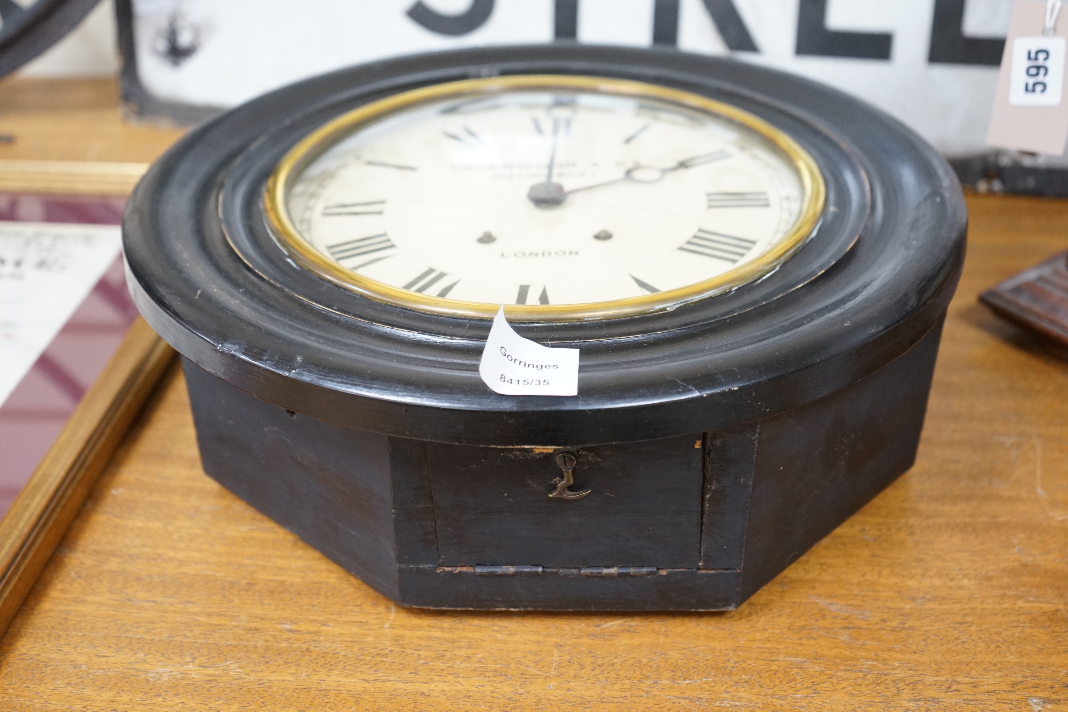 An Underwood & Company, Haymarket wall clock, 37cm diameter
